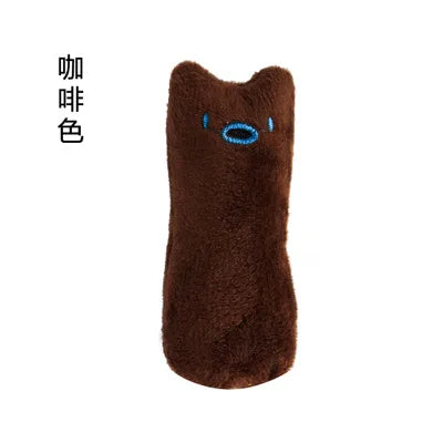 Dentes moagem catnip brinquedos engraçado interativo brinquedo de pelúcia gato animal de estimação gatinho mascar brinquedo vocal garras polegar mordida gato menta para gatos