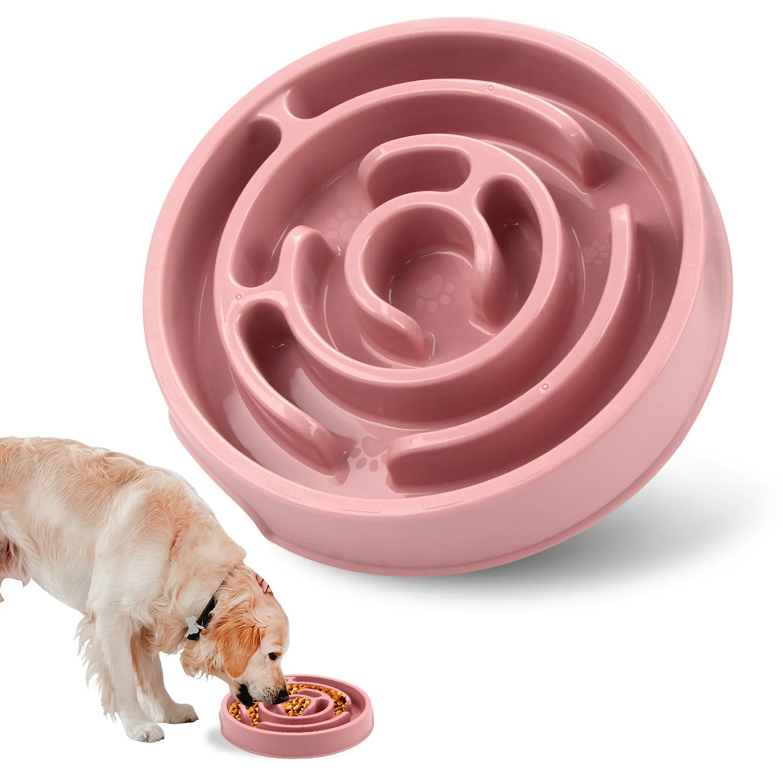 Tigela de comida lenta para animais de estimação – antiderrapante e durável – adequada para animais de estimação de todos os tamanhos