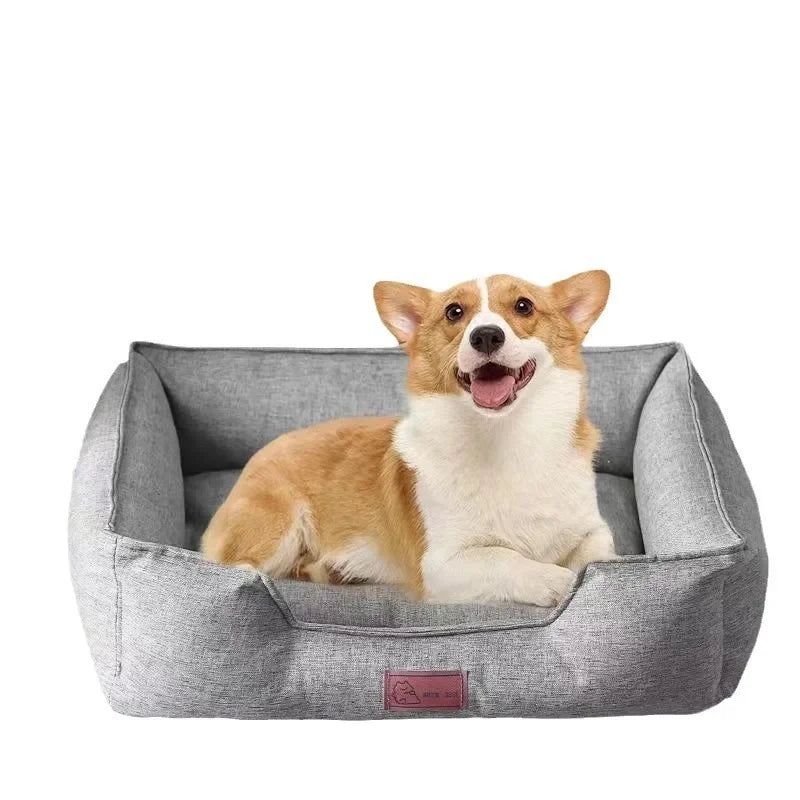 Camas para Cães e Gatos Removíveis e Laváveis, Resistentes a Mordidas e Arranhões, Colchões Confortáveis e Respiráveis para Animais de Estimação para Todas as Estações