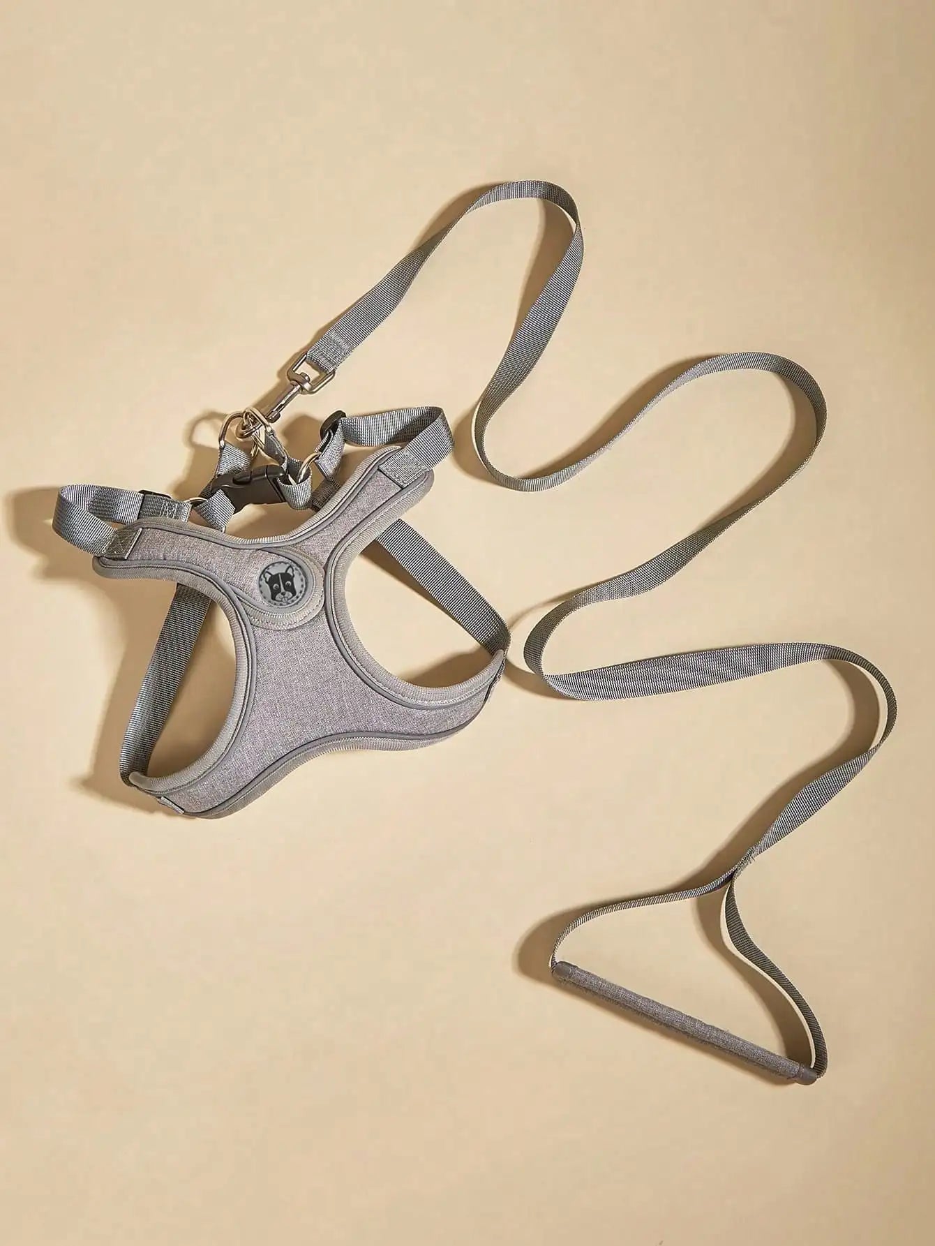 Coleira Peitoral para Cães Pequenos e Médios, Anti-Puxão, Conjunto de Coleira e Guia para Filhotes, Coleira Peitoral de Vestir para Caminhada, Corrida e Treinamento