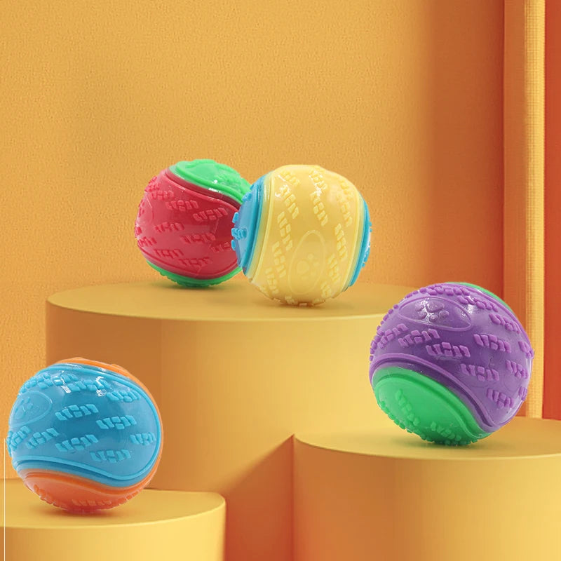 Brinquedos interativos para cães, brinquedos macios de tpr para limpeza de dentes de animais de estimação, resistência à mordida, brinquedo de bola de cachorro estridente