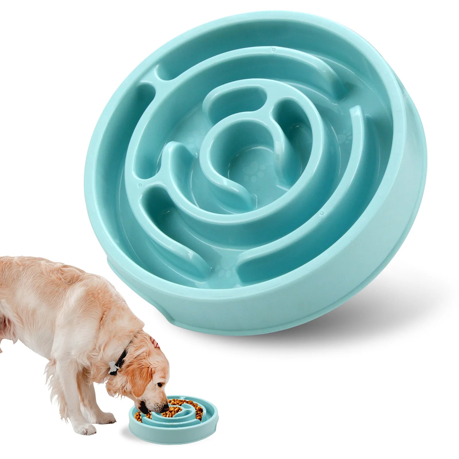 Tigela de comida lenta para animais de estimação – antiderrapante e durável – adequada para animais de estimação de todos os tamanhos