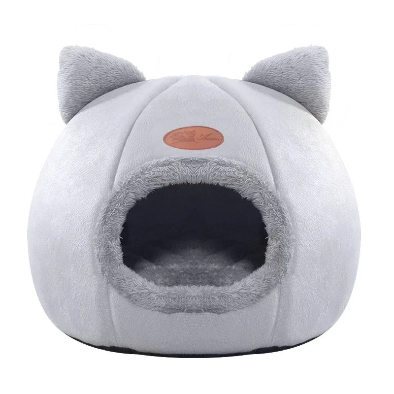 Novo conforto de sono profundo no inverno cama de gato iittle esteira cesta pequena casa do cão produtos animais de estimação tenda aconchegante caverna ninho interior cama gato