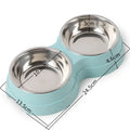 Tigelas duplas para animais de estimação, alimentador de água para comida de cachorro, aço inoxidável, prato para beber, gato, filhote de cachorro, suprimentos de alimentação, acessórios para cães pequenos