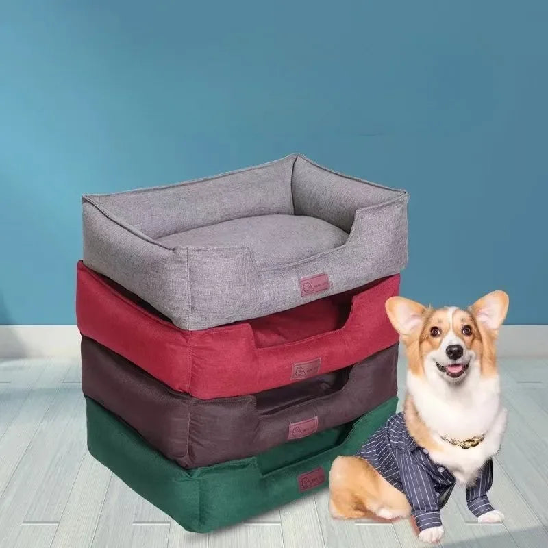 Camas para Cães e Gatos Removíveis e Laváveis, Resistentes a Mordidas e Arranhões, Colchões Confortáveis e Respiráveis para Animais de Estimação para Todas as Estações