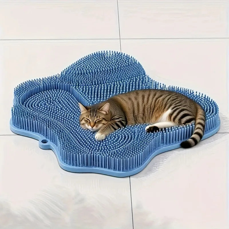 Escova Massageadora para Gatos – Escova de Autoescovação para Arranhar, Remover Pelos e Massagear