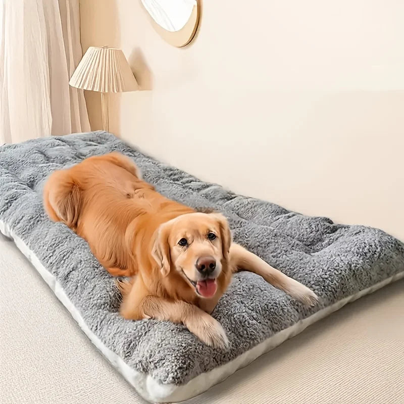 Camas para animais de estimação, extra grande, pelúcia, sofá, engrossado, super macio, poliéster, tapete para cães, caixa, cama para cães grandes