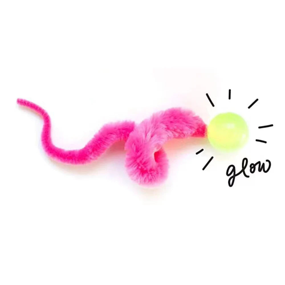Gato brinquedos interativos cócegas gato colorido saltando bola suprimentos para animais de estimação quebra-cabeça provocando gato interior worm caterpillar brinquedo elástico