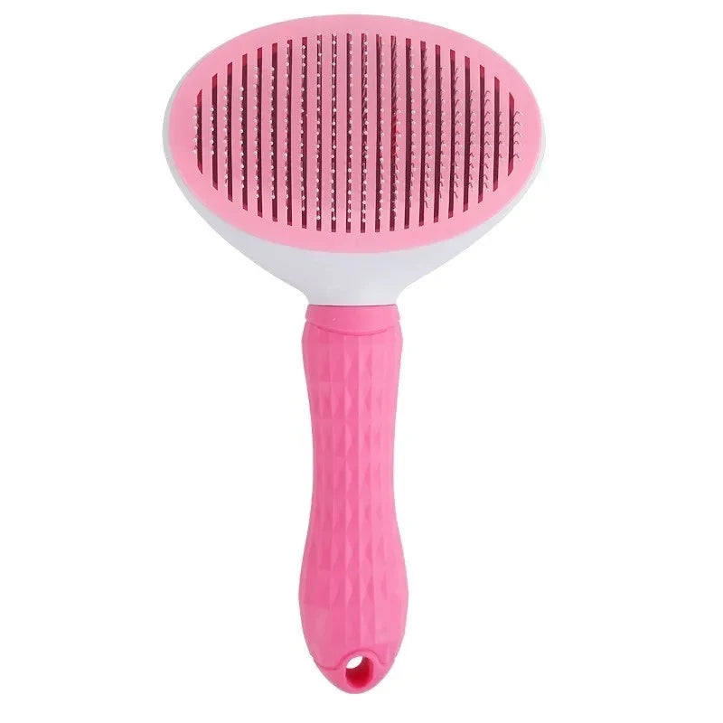 Escova Autolimpante para Cães e Gatos – Pente Removedor de Pelos com Botão de Limpeza