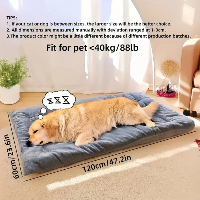 Camas para animais de estimação, extra grande, pelúcia, sofá, engrossado, super macio, poliéster, tapete para cães, caixa, cama para cães grandes
