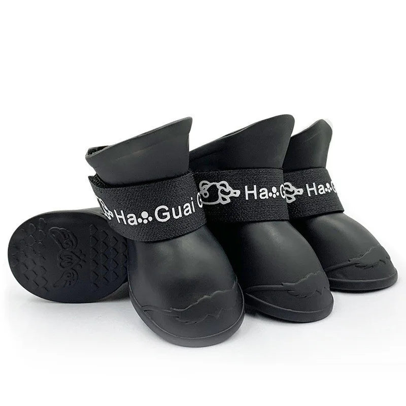 Sapatos de chuva de silicone para animais de estimação anti-sujo antiderrapante à prova d'água sapatos para cães calçados de fundo macio cães pequenos gatos sapatos de pelúcia