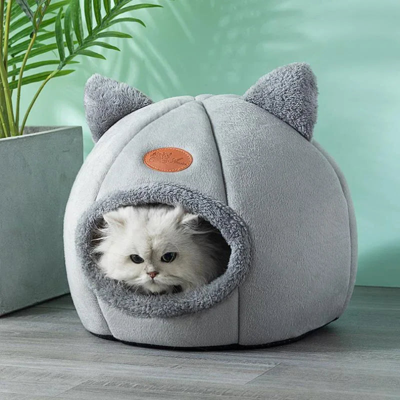 Novo conforto de sono profundo no inverno cama de gato iittle esteira cesta pequena casa do cão produtos animais de estimação tenda aconchegante caverna ninho interior cama gato