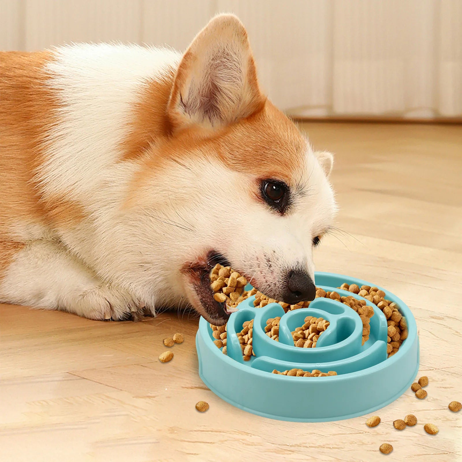 Tigela de comida lenta para animais de estimação – antiderrapante e durável – adequada para animais de estimação de todos os tamanhos
