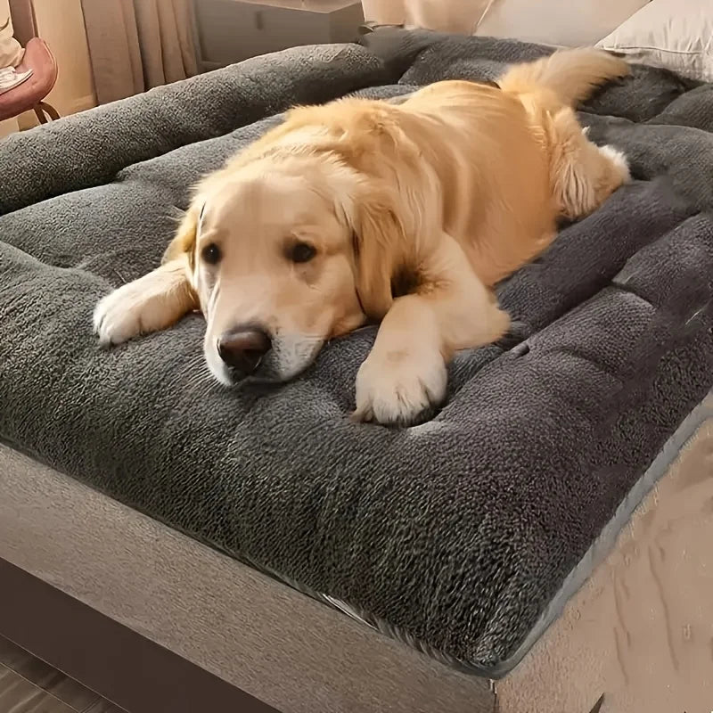 Camas para animais de estimação, extra grande, pelúcia, sofá, engrossado, super macio, poliéster, tapete para cães, caixa, cama para cães grandes