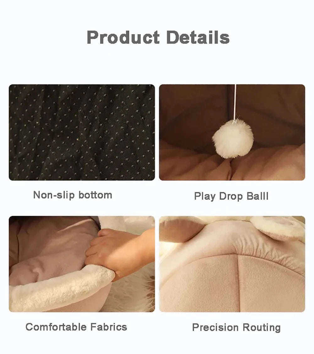Tenda para animais de estimação, cama de caverna para gatos, cães pequenos, auto-aquecimento, cama para gatos, cabana confortável, cama de dormir para animais de estimação, dobrável, removível e lavável