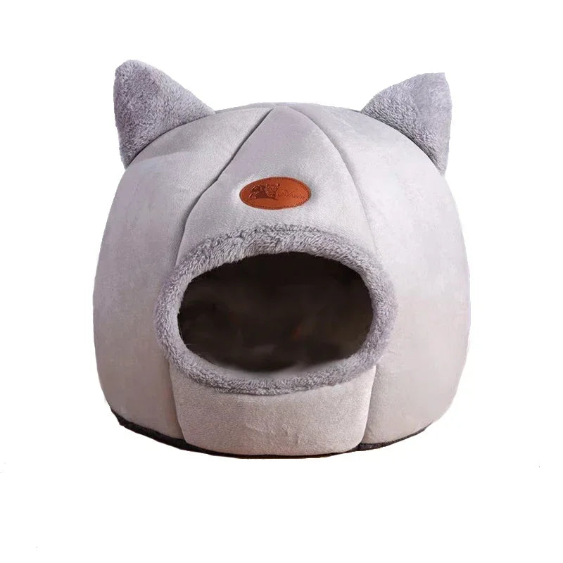 Novo conforto de sono profundo no inverno cama de gato iittle esteira cesta pequena casa do cão produtos animais de estimação tenda aconchegante caverna ninho interior cama gato
