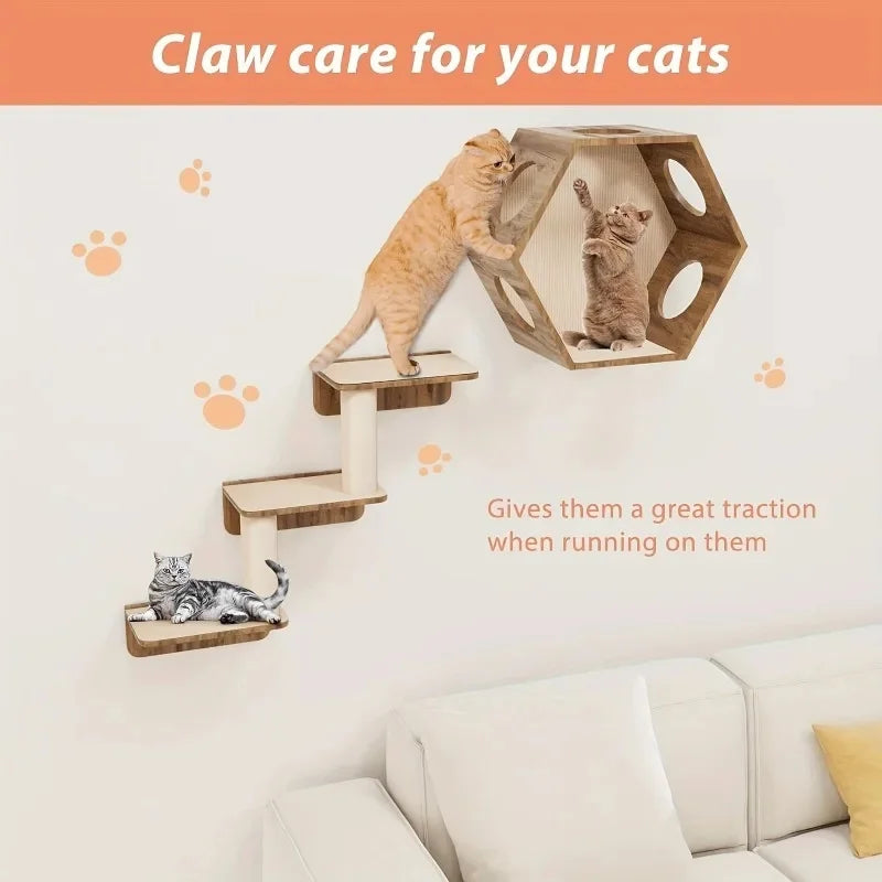 Tapete Arranhador para Gatos Autoadesivo Personalizável 30x100CM - Protege Móveis e Promove Unhas Saudáveis