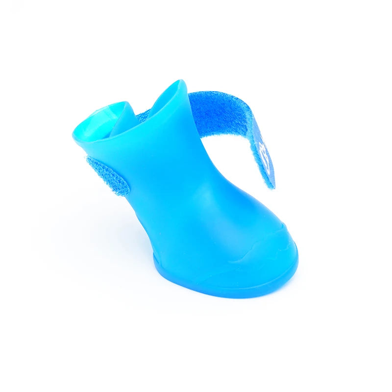 Sapatos de chuva de silicone para animais de estimação anti-sujo antiderrapante à prova d'água sapatos para cães calçados de fundo macio cães pequenos gatos sapatos de pelúcia