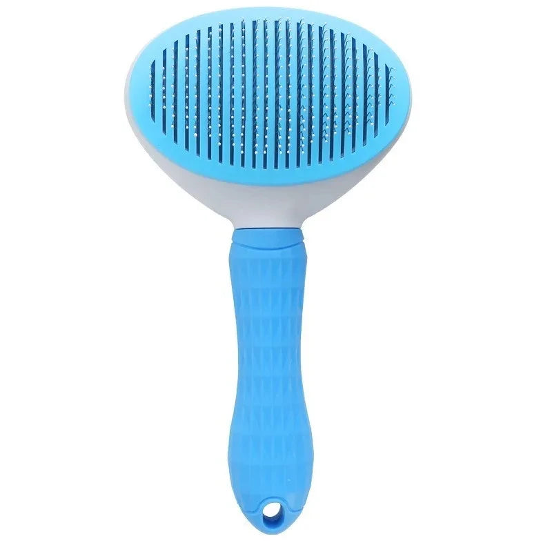 Escova Autolimpante para Cães e Gatos – Pente Removedor de Pelos com Botão de Limpeza