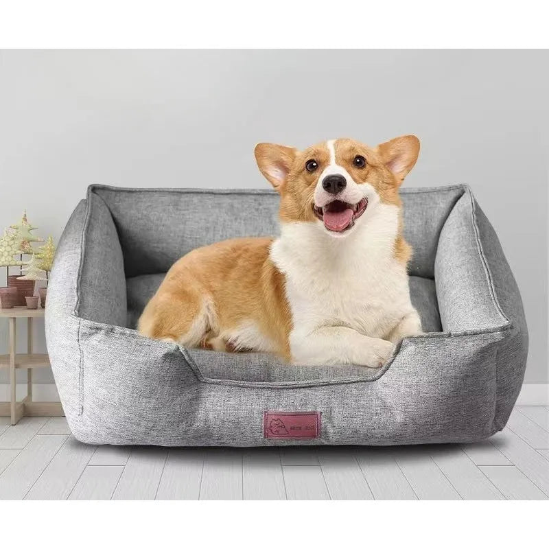 Camas para Cães e Gatos Removíveis e Laváveis, Resistentes a Mordidas e Arranhões, Colchões Confortáveis e Respiráveis para Animais de Estimação para Todas as Estações