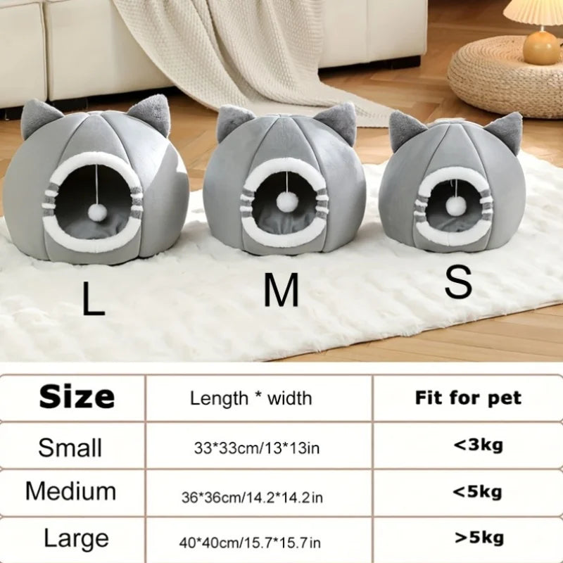 Cama para Gatos com Design de Desenho Animado, Cesto para Cães, Tenda, Caverna para Filhotes, Sofá, Cama para Animais de Estimação, Casa para Gatos Pequenos e Médios, Caverna Aconchegante para Gatinhos, Almofada