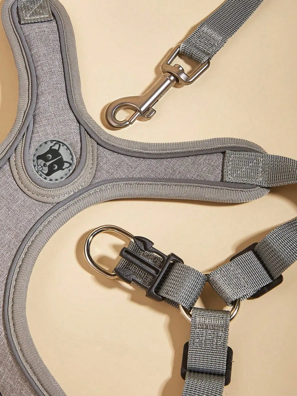 Coleira Peitoral para Cães Pequenos e Médios, Anti-Puxão, Conjunto de Coleira e Guia para Filhotes, Coleira Peitoral de Vestir para Caminhada, Corrida e Treinamento