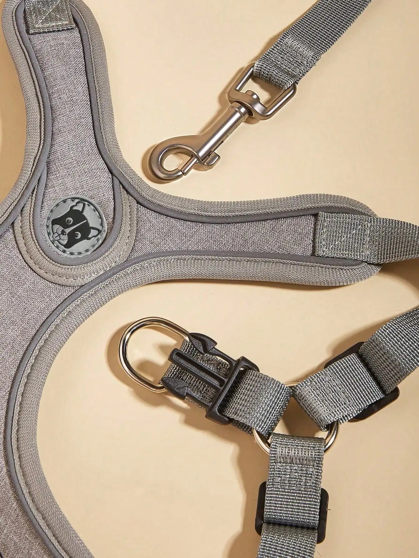 Coleira Peitoral para Cães Pequenos e Médios, Anti-Puxão, Conjunto de Coleira e Guia para Filhotes, Coleira Peitoral de Vestir para Caminhada, Corrida e Treinamento