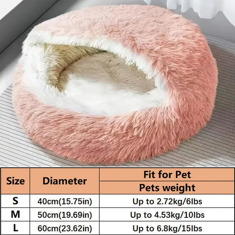 Camas Confortáveis para Gatos, Colchão para Cães, Cama Quente e Macia em Pelúcia, Ninhos Semi-fechados em Forma de Concha para Gatos, Para Cães Pequenos e Gatinhos