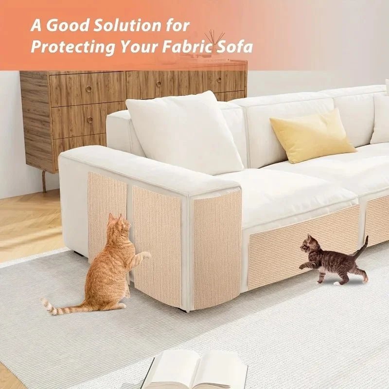Tapete Arranhador para Gatos Autoadesivo Personalizável 30x100CM - Protege Móveis e Promove Unhas Saudáveis